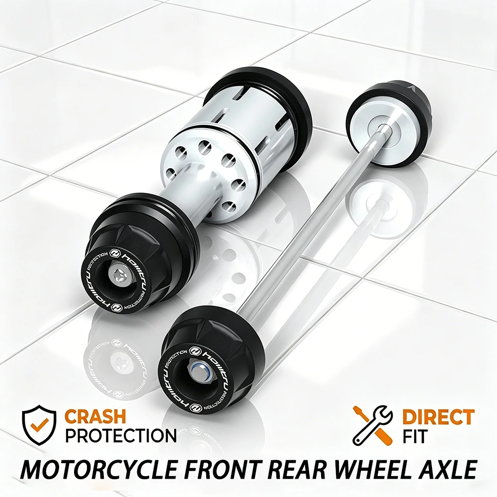 Motorcycle Front Rear Wheel Axle Fork Crash Protector Pad Slider Stand For BMW R1200GS R1250GS Exclusive / Adventure 2019-2023