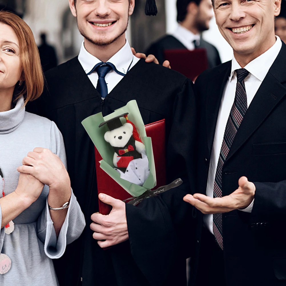 

2 Pcs Graduation Her Bouquet of Bears Graduate Stuffed Animal Decorate Flower