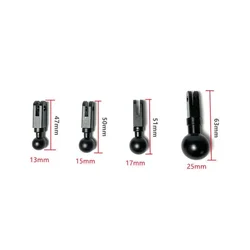 For Gopro Hero Insta360 Action Camera Accessories Adapter With 13mm 15mm 17mm 25mm Aluminum Ball Head Mount