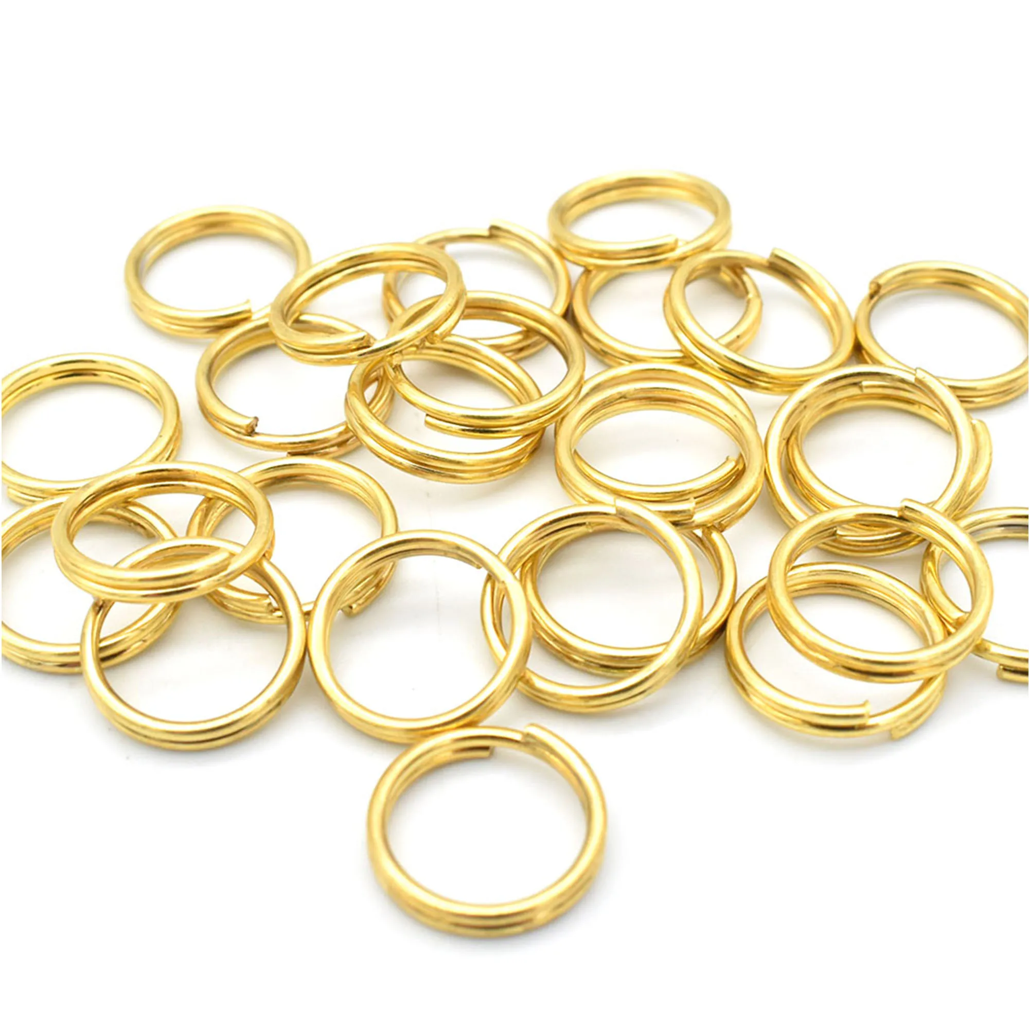 100PCS Double Jump Key Rings Mini Split Jump Ring 12mm Keyrings Metal Keychain Flat Rings for Home Keys Attachment DIY Arts