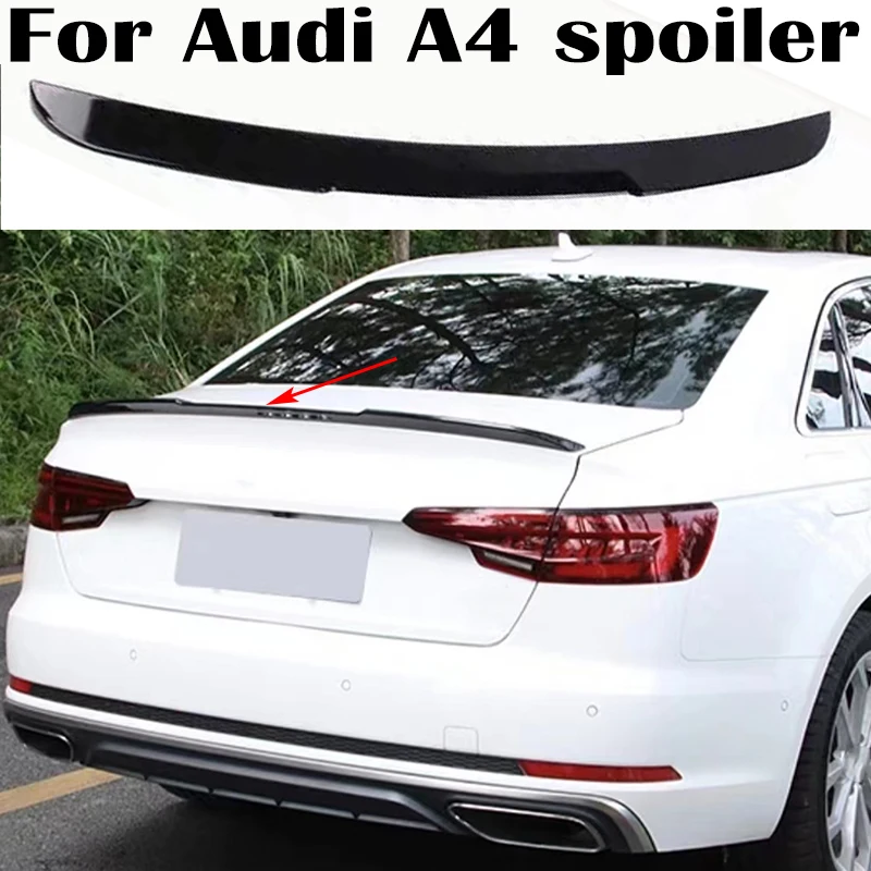 

For Audi A4 B9 Spoiler 2017 2018 2019 2020 2021 2022 High Quality ABS Plastic Car Rear trunk cover wings spoiler Accessories