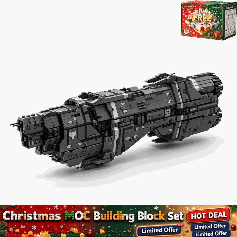 6840PCS Heavy Cruiser Space Ship Model Custom Building Blocks Future Design Battle DIY Assembly Educational Toy Gift For Adult