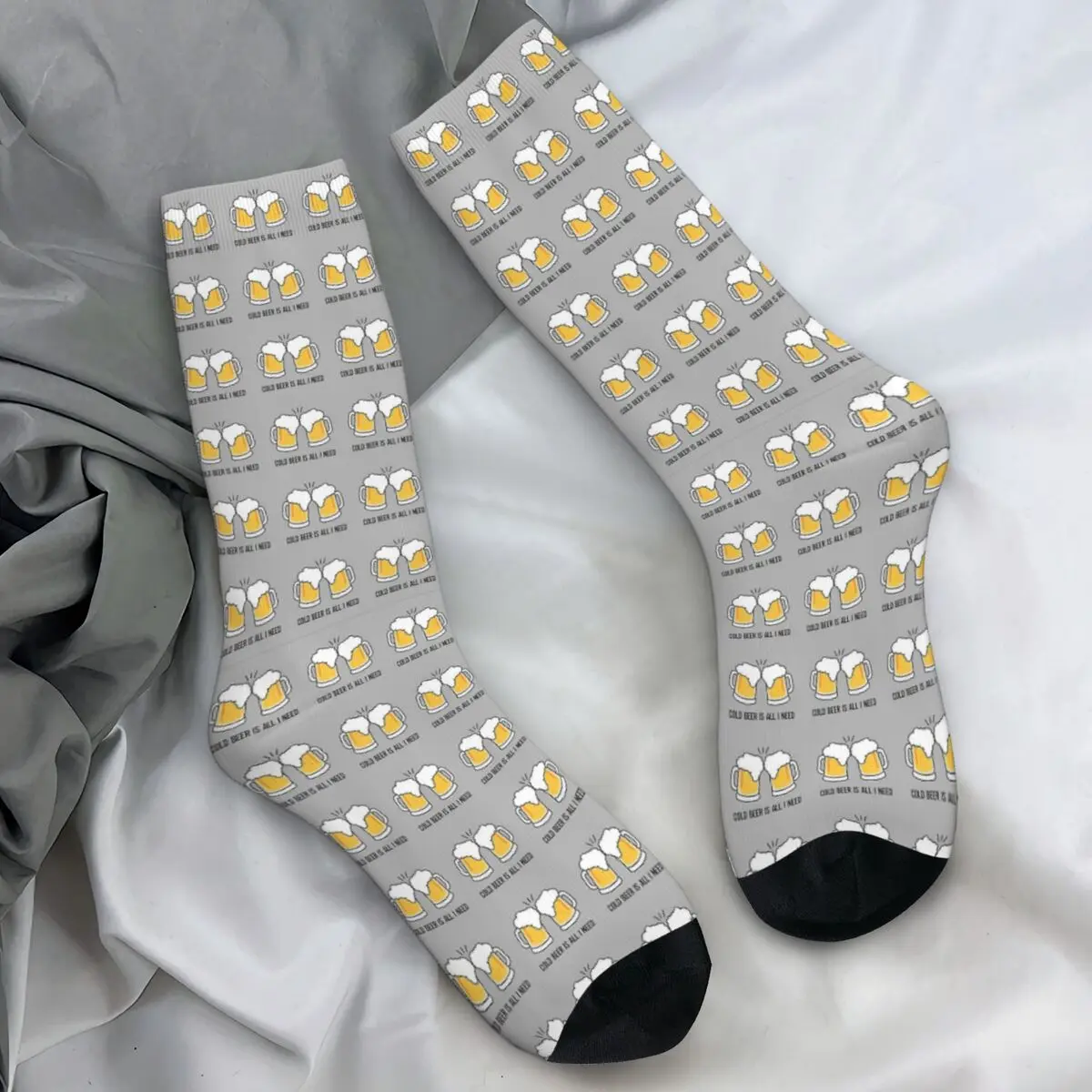 

Funny Beer Socks Beer Festival Party Carnival Korean Stockings Unisex Men Medium Soft Outdoor Socks Spring Custom Non Skid Socks