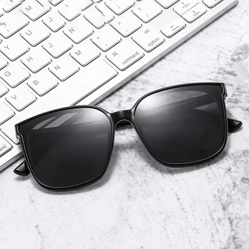 2024 Square Frame Myopia Polarized Glasses Trendy Large Sunglasses Outdoor Travel Sunglasses UV protection Sunscreen Eyewear