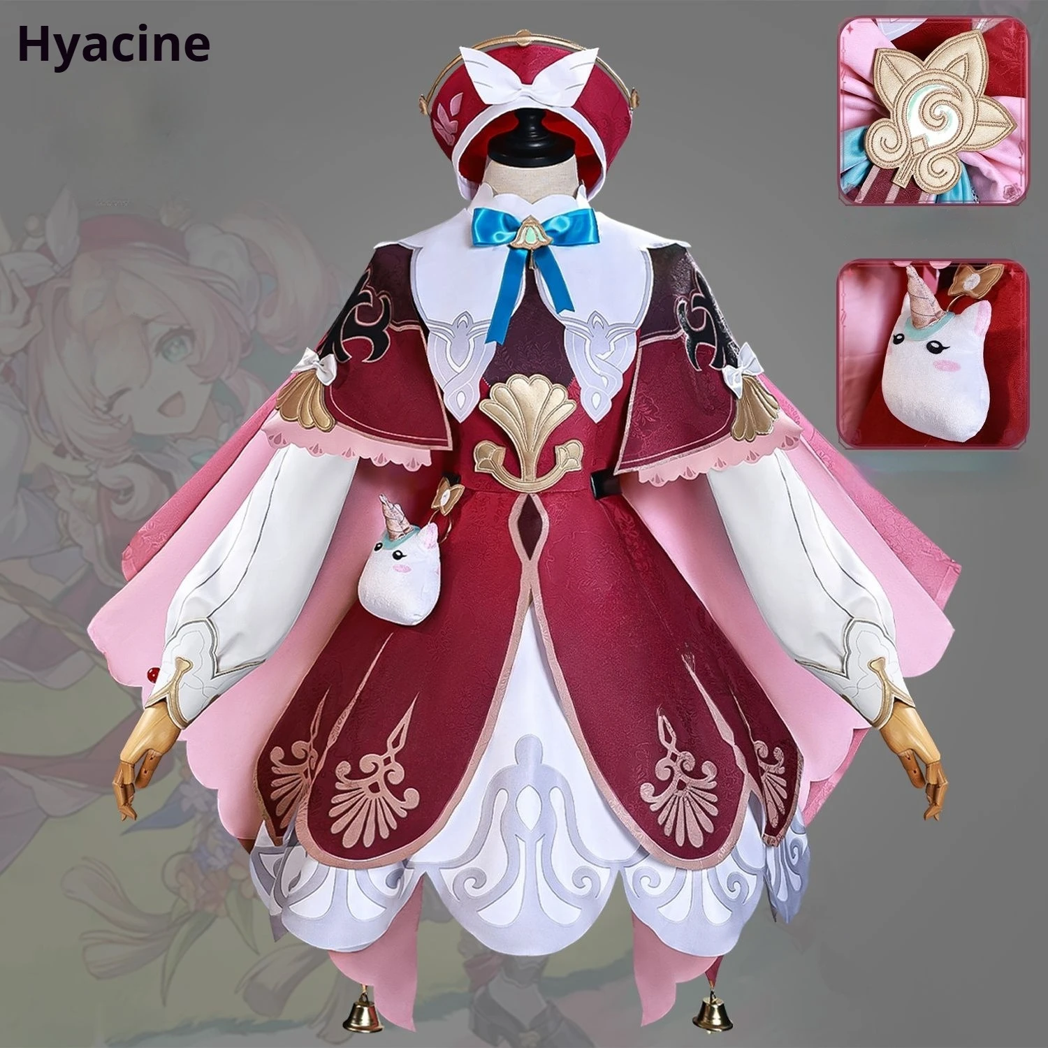 Hyacine Cosplay Honkai Star Rail Cosplay Kostüm Hyacinthia Perücke Schuhe Damen Rollenspiel Kleid Uniform Halloween Party Outfit