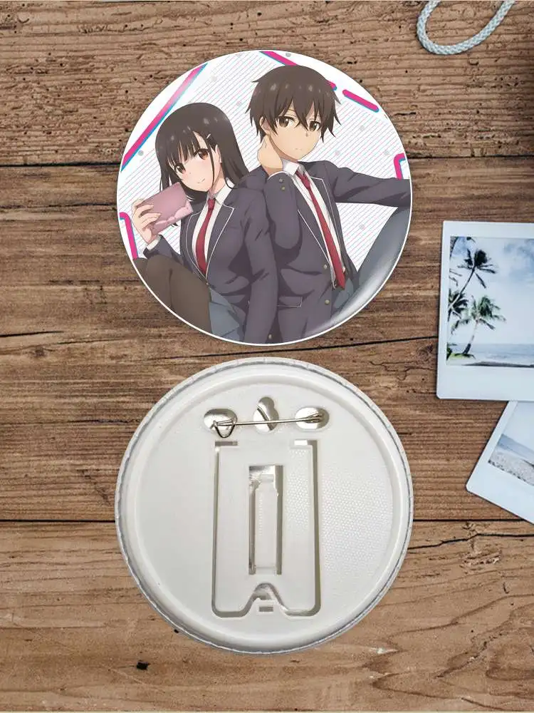 Irido yume anime personagem botão macio crachá broche âncora periféricos pino presente das crianças personalizado lapela pingente chapéu