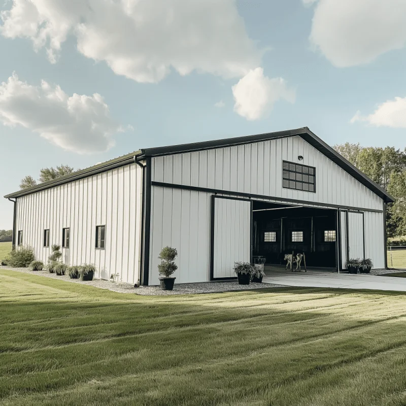 

Сборная легкая стальная конструкция Быстрая сборка складских металлических зданий