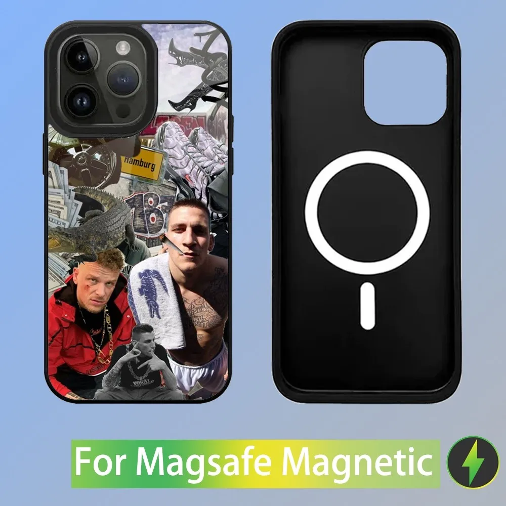 GZUZ 187 Strassenbande Rapper Phone Case For iPhone 15,14,13,12,11,Plus,Pro,Max Mini Magsafe Magnetic Wireless Charging