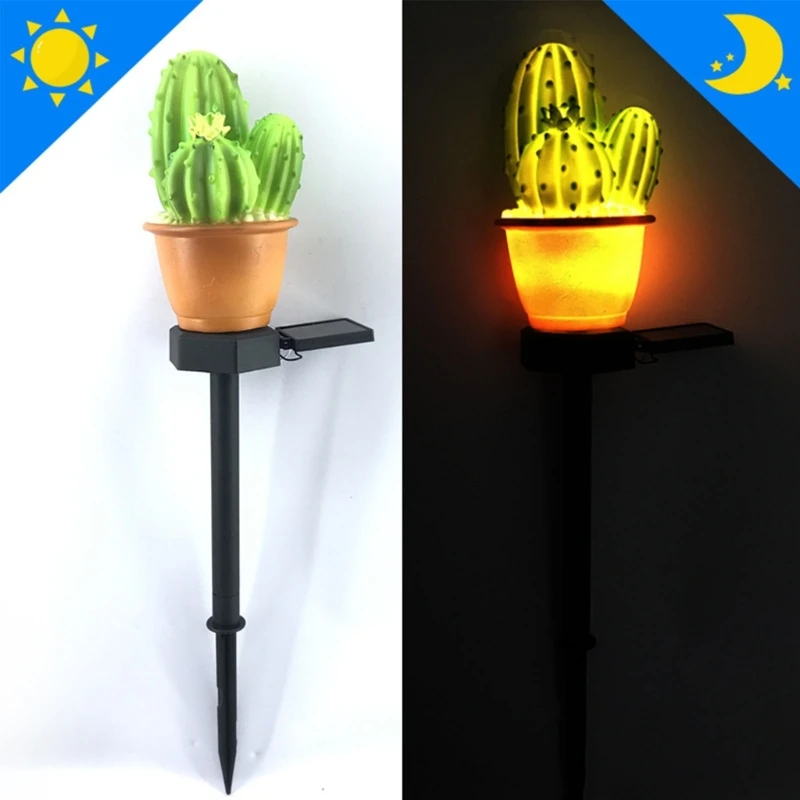 

Cactus/Pineapple Solar Pathway Light Waterproof Solar Yards Decorative Light Outdoor Garden Light for Patio Lawn Pathway