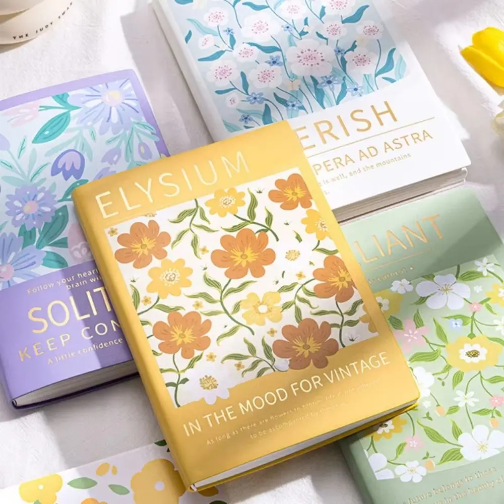 Floral Design Diary Notebook To Do List Taking Notes Writing Pads Time Organizer Matte Surface Planner Notepad Stationery