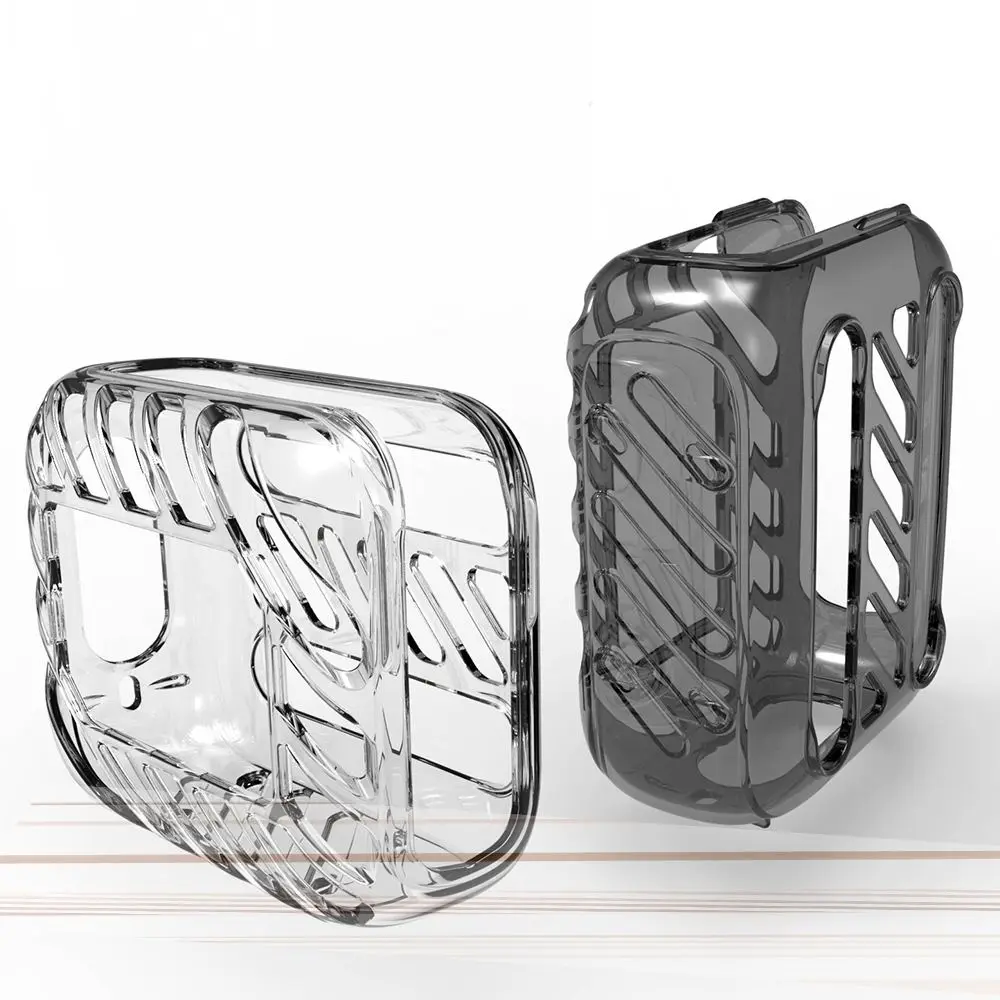 Anti-Scratch Bluetooth Speaker Clear Case Transparent Shockproof Carrying Sleeve TPU Anti-Slip Protective Case for JBL Go 4