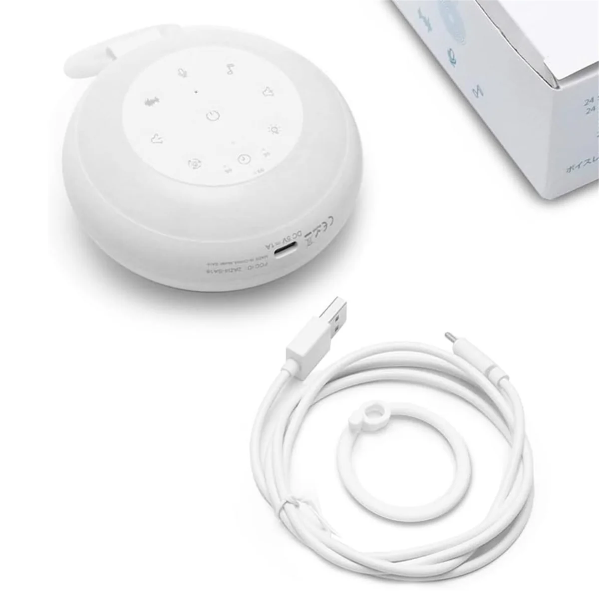 2025+ آلة صوت الطفل المحمولة مع 24 صوتًا مكبر صوت لاسلكي وظيفة آلة صوت الضوضاء البيضاء للأطفال مع ضوء ليلي #4