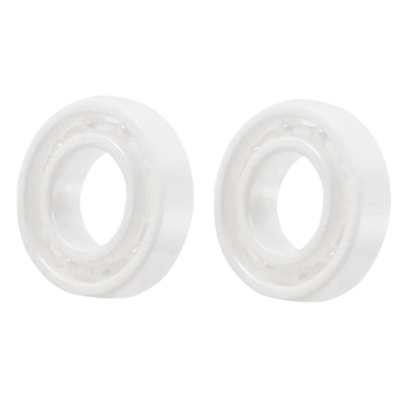 Zro2 Ball Bearing, 2 Pack White 6901 Ball Bearing High Precision 12X24x6mm Ceramic Ball Bearing