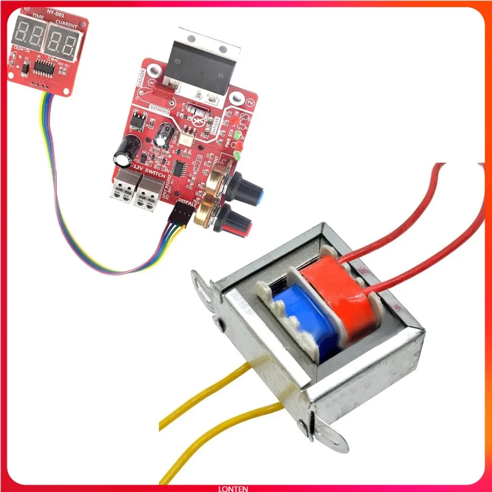 

2Pcs Spot Welder Machine Time Control Board Current Digital Display DIY Controller Board 100A NY-D01 LT-SJ0124