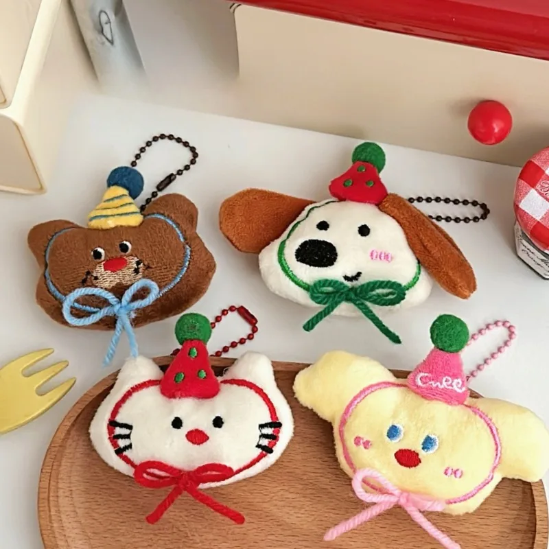 Knuffels pluche kerststijl klein dier beeldje hanger Kawaii prachtige rugzak hanger aanwezig voor vriend