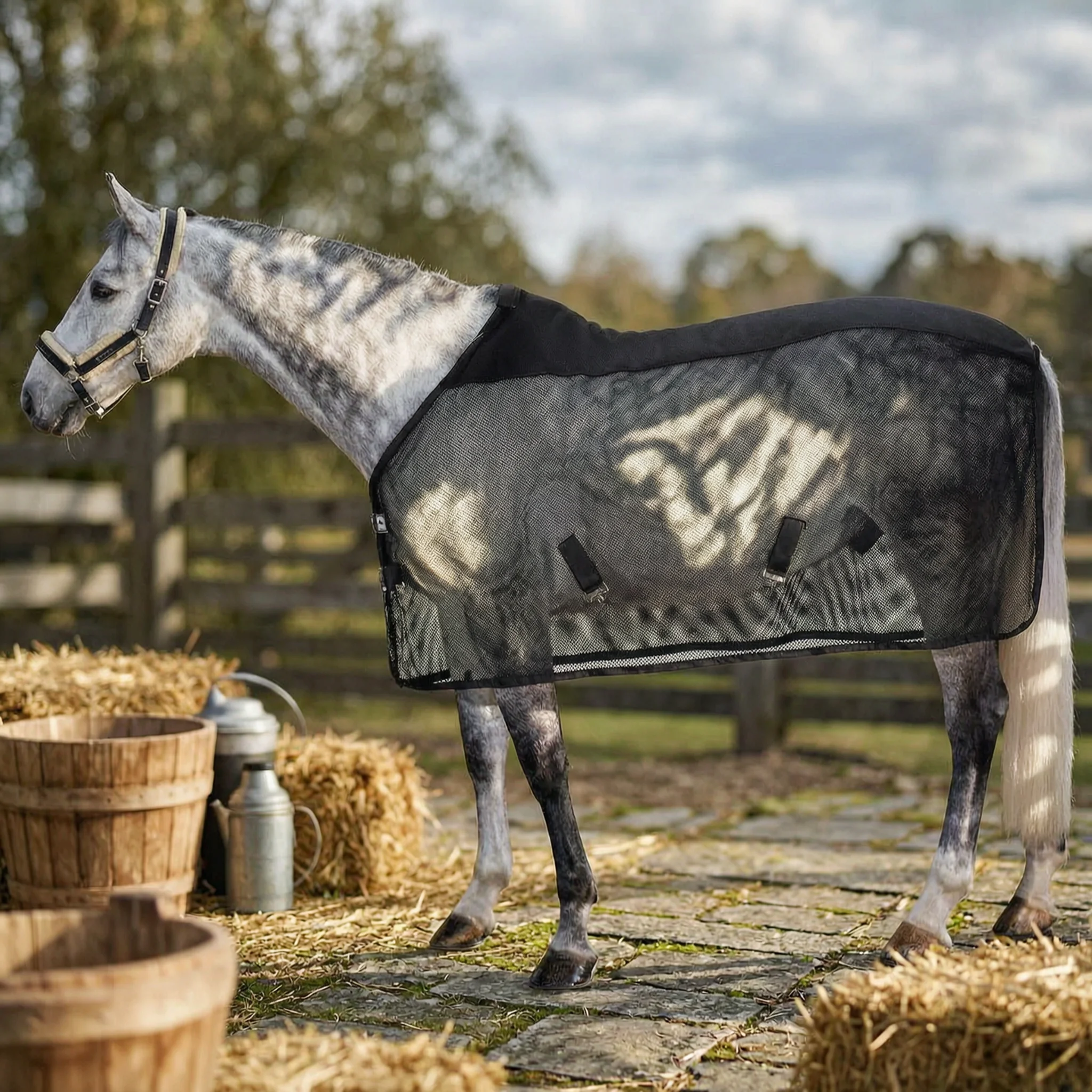 manta-anti-moscas-de-nylon-para-cavalos-cobertura-respiravel-com-fivelas-de-metal-equipamento-equino-para-protecao-contra-insetos