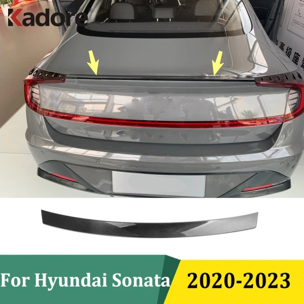 

Для Hyundai Sonata 2020 2021 2022 2023, спойлер на заднее окно из углеродного волокна, крышка багажника, накладка на крыло, аксессуары для стайлинга автомобилей