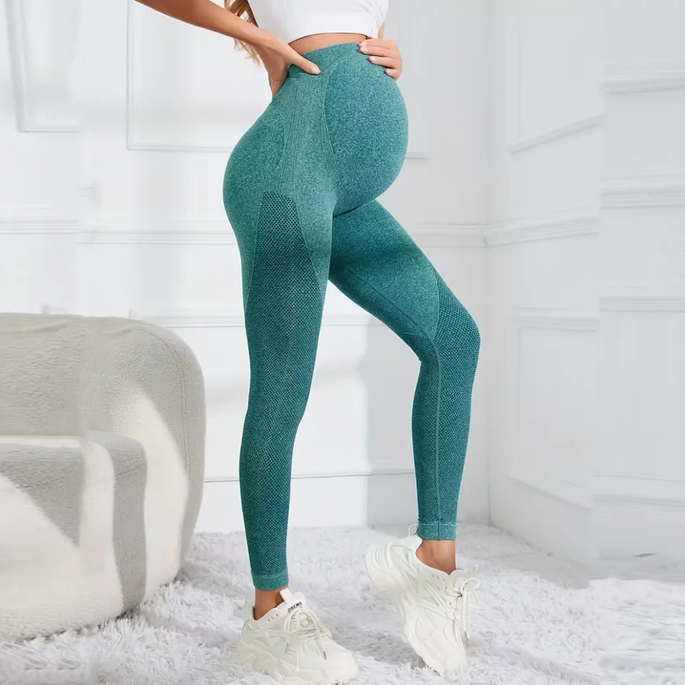 

Женские леггинсы для беременных с высокой эластичностью, бесшовным дизайном, мягкие как кремовые, подходят для тренировок