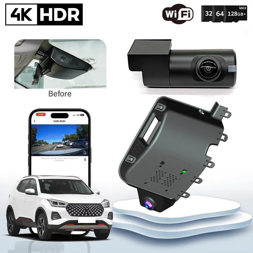 

Plug and play 4K Car Dvr Dash CamDashCam For Chery Tiggo7 pro max 2024 For Chery Tiggo 4 Pro 2022 Camera Night Vision Recorder