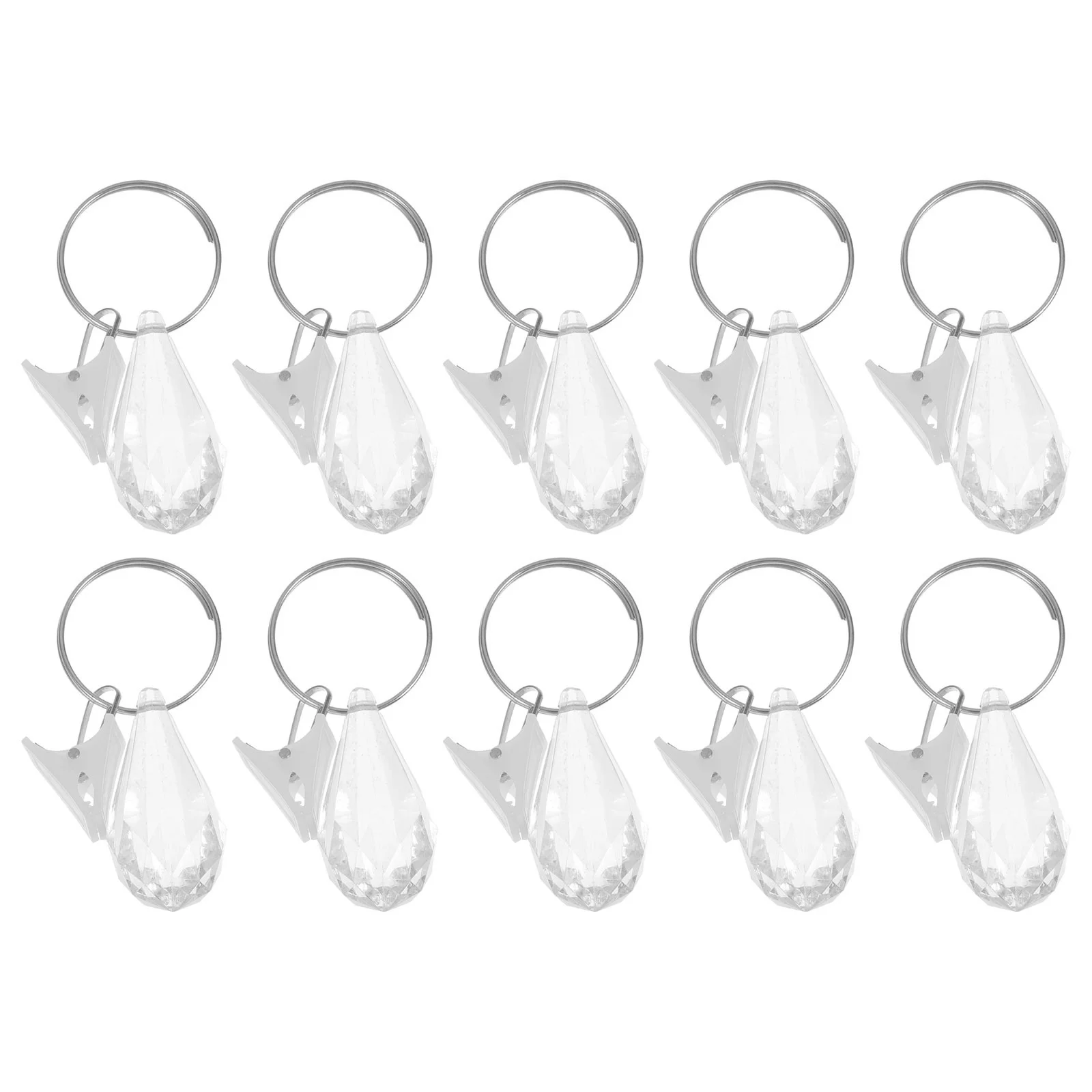 

10Pcs Window Curtain Weights Water Drop Drapery Clips Household Decorative Shower Curtain Weights Tablecloth Weighted