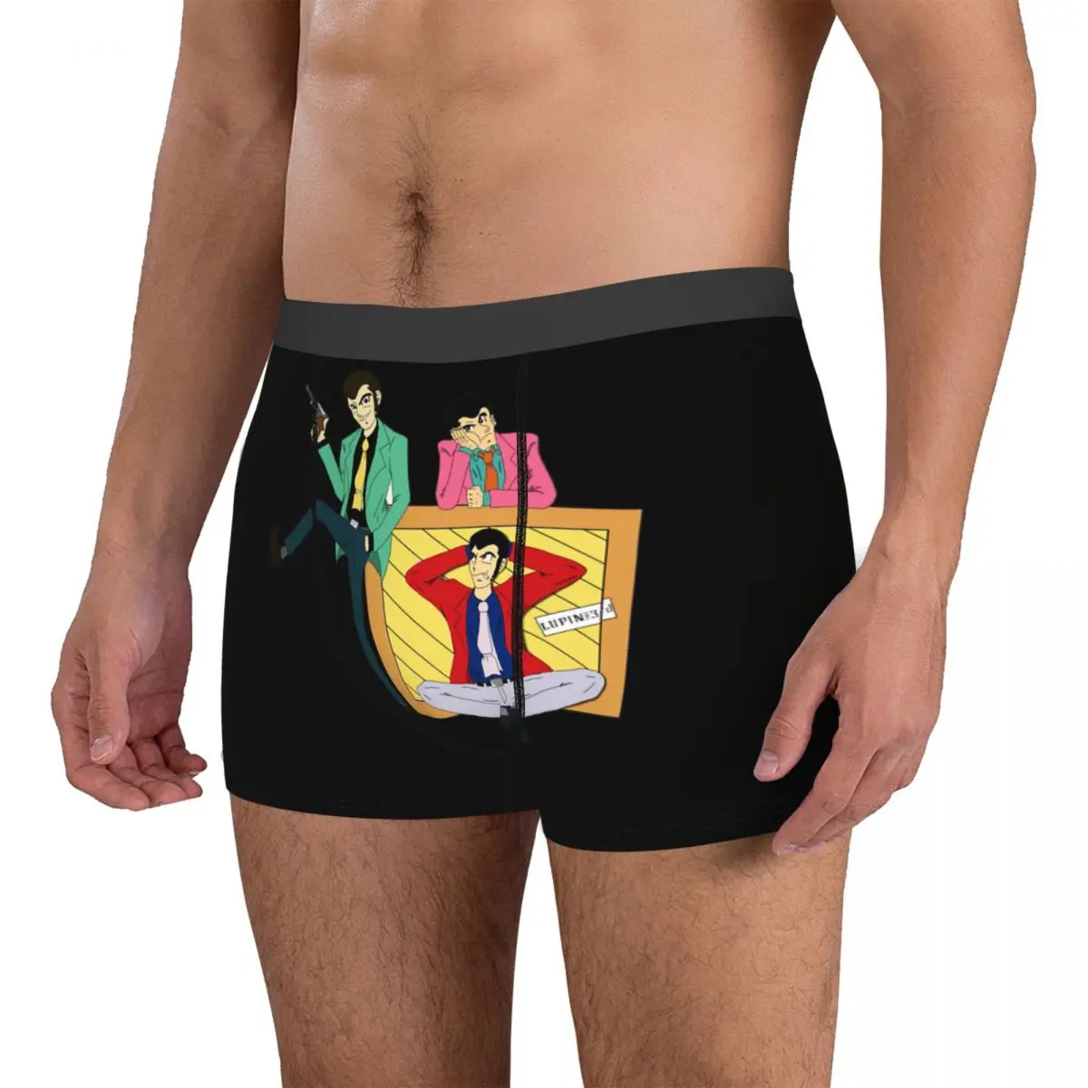 Exotic Lupin III Family Monkey Punch 4 Men's Boxer Briefs Spring Wearable Hot Sale Skivvy Funny