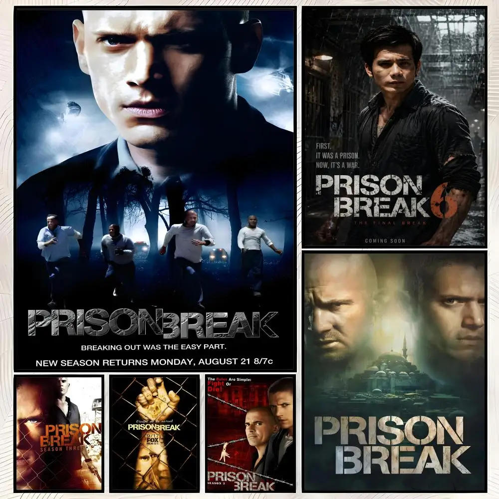 Show P-Prison Break Poster Self-Stick HD PVC Wall Art Poster, Waterproof Decor for Bedroom, Living Room and Home