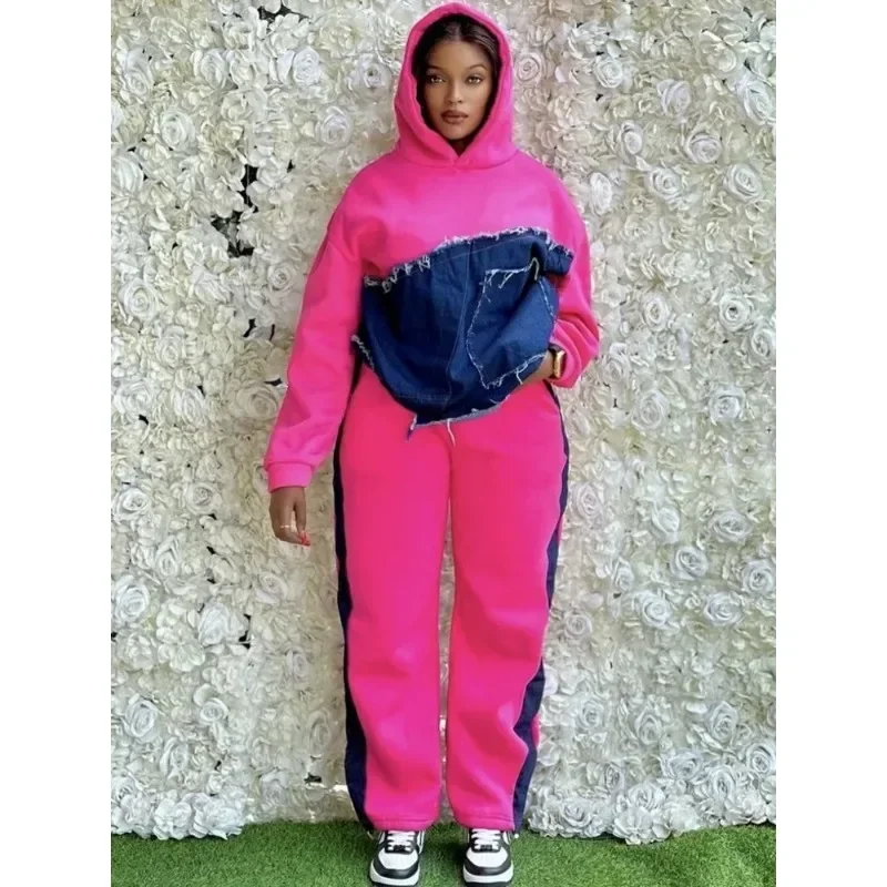 

Женский комплект из 2 предметов по индивидуальному заказу Dashiki, африканская одежда, модный джинсовый топ с длинными рукавами и брюки, костюм, одинаковые комплекты для вечеринок, весна Aut