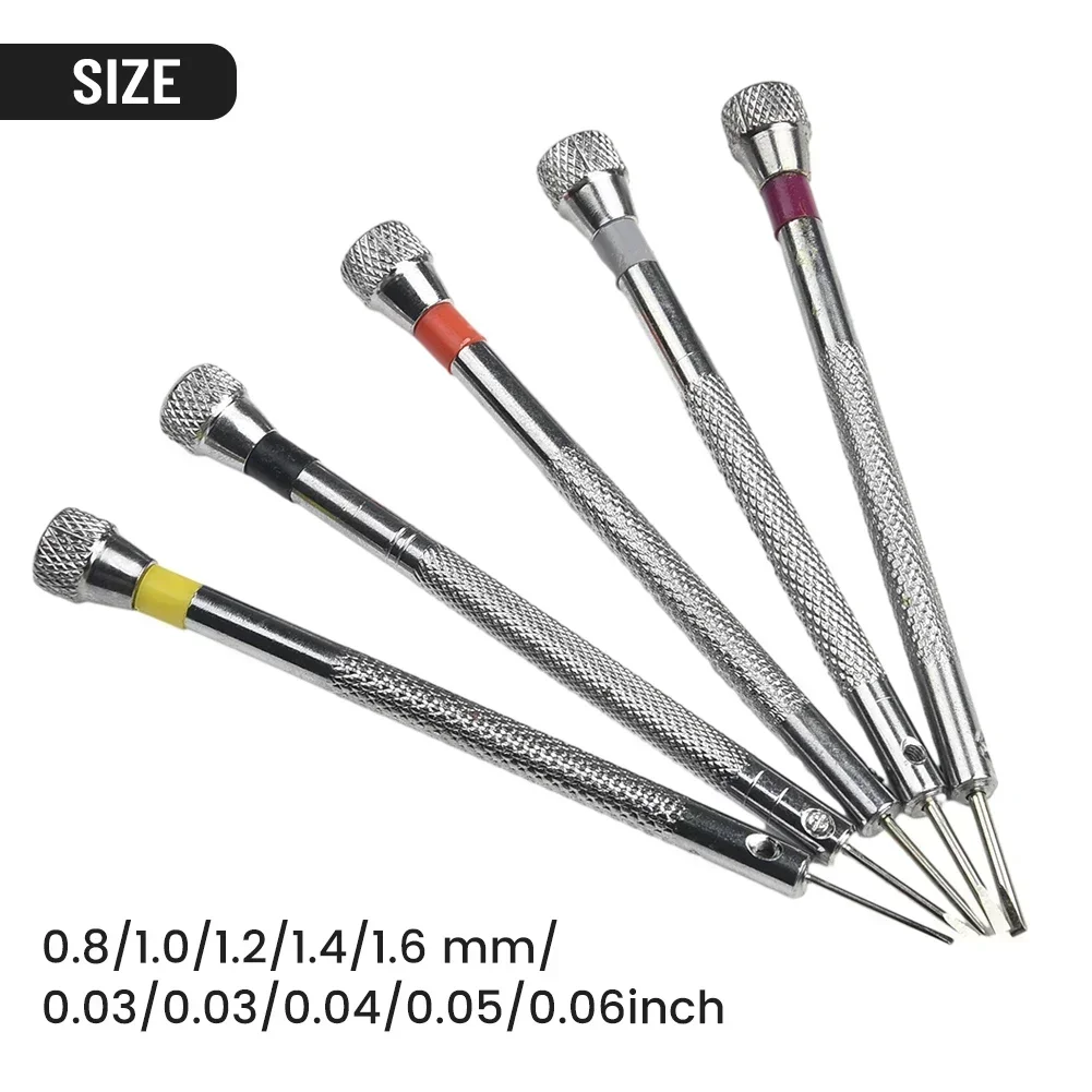 10 sztuk śrubokręt precyzyjny 0.8-1.6mm wkrętaki płaskie zapasowe ostrza do okularów zegarek biżuteria zegarmistrz narzędzie do naprawy — zdjęcie 7