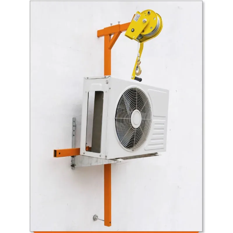 Hand cranked winch air conditioner installation150KG thick steel pipe air conditioner maintenance, lifting bracket