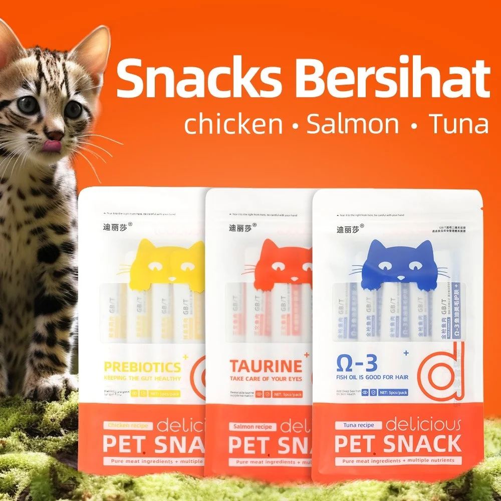 15gX30pcs Wet Cat Food Chicken Tuna Salmon Fish Pet Wet Food Pet Supplies Royal Canin Cat Feed  Large Capacity Snacks For Cats