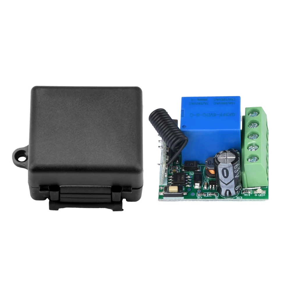 433Mhz DC 12V 24V 5V-60V 1CH Universal Wireless Remote Control Switch Relay Receiver Module RF Transmitter 433Mhz Remote Control