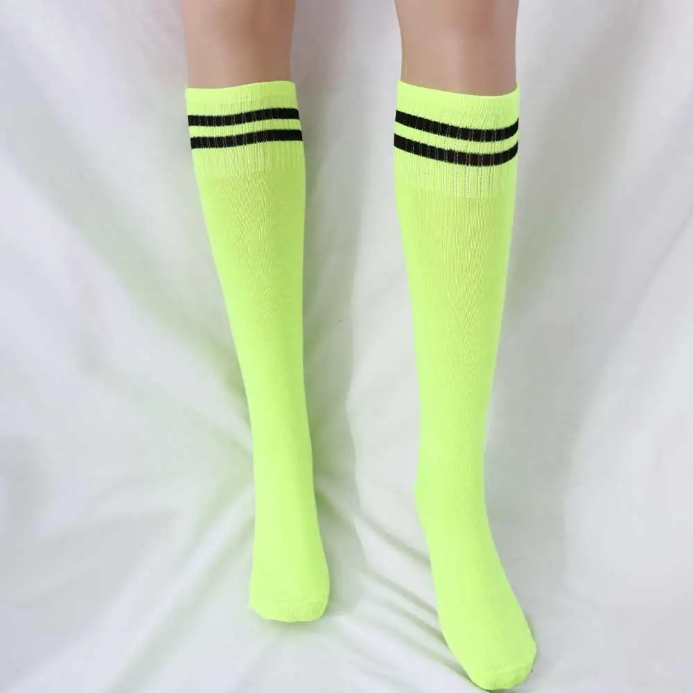 Children Long Tube Compression Stockings Multicolor Striped Football Long Socks Soccer Over Knee Socks Kids Sock Sports SocksDIY