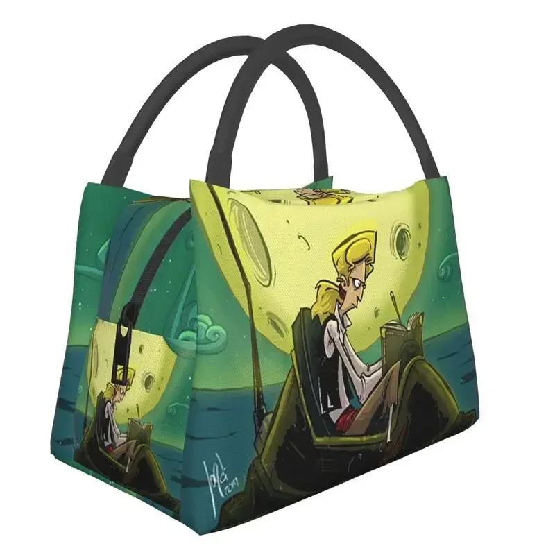 The Curse Of Monkey Island Intro Canvas Portable Lunch Boxes for Women Leakproof Adventure Action Game Insulated  Bag