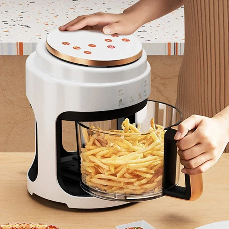 

Fully automatic household air fryer, 3L capacity, visible oil-free electric fryer, 360 ° baking LED touch screen