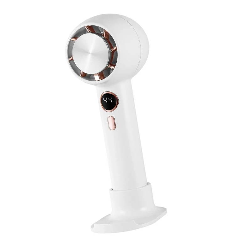 พัดลมมือถือ พัดลมมินิ พัดลมมือถือ 3 เกียร์ จอแสดงผลดิจิตอล พัดลมพกพาแบบชาร์จไฟได้ A0NC