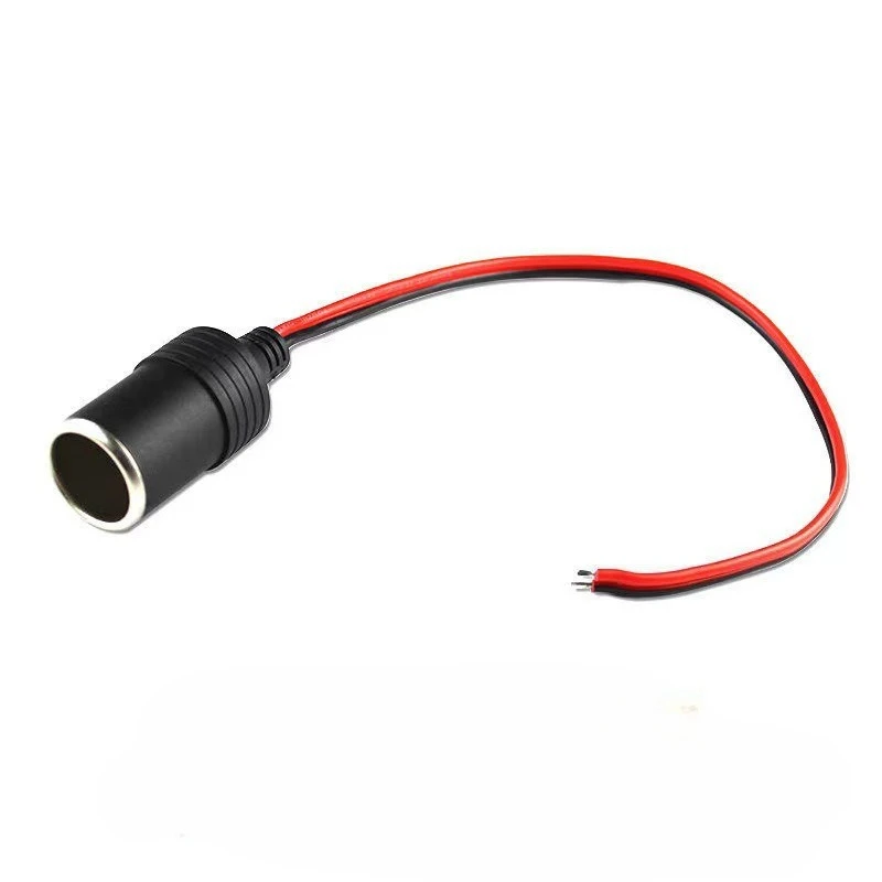 2Pcs 35cm Heavy Duty Car Cigarette Lighter Female Socket with Wire, Vehicle Test Power Outlet, Car Charger Female Base