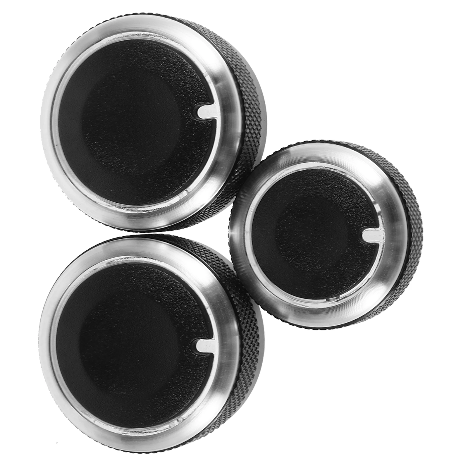 

3Pcs Car Air Conditioning Control Knobs Aluminum Alloy Ac Heater Switch Button Replacement Easy Install Auto Interior