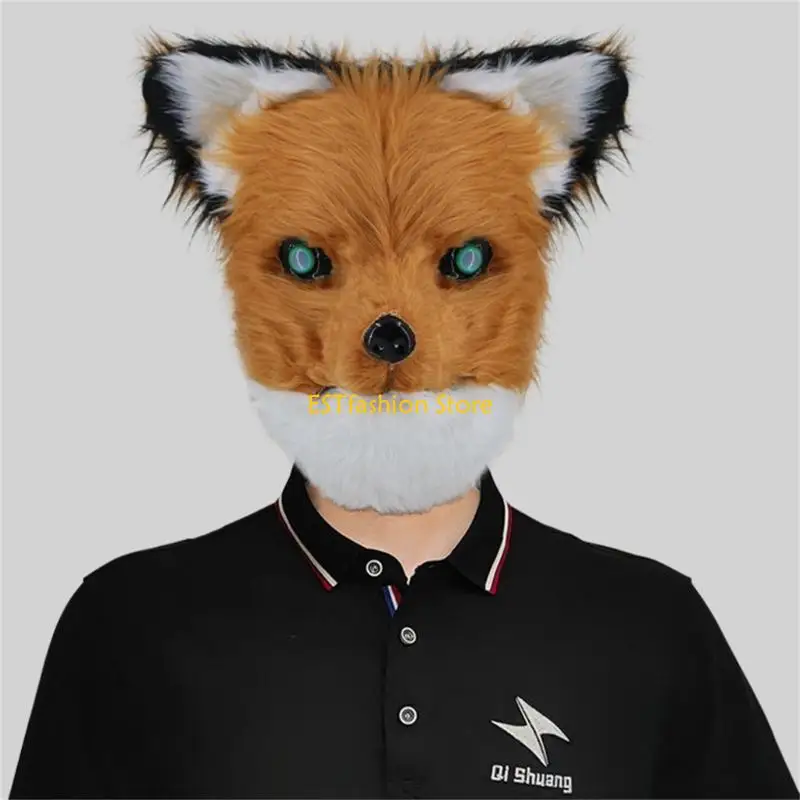 Masque loup-garou Y5GC, masque effrayant en Latex, tête complète, déguisement pour Halloween, carnaval, fête mascarade