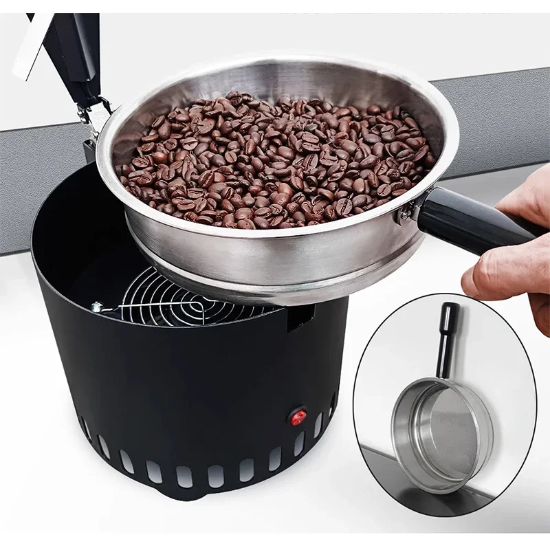 Вращающийся охлаждающий поддон для кофейных зерен, 600 г, двухслойный высокоскоростной охлаждающий поддон для домашней обжарки, 220 В/110 В