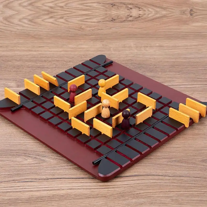 Wooden Checkers Board Game Two-Player Game Board Set Travel Portable Chess Game Sets With Chess Board Wood Chess Set Wooden