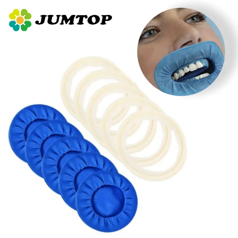 

JUMTOP 10Pcs Dentist Material Dental Disposable Rubber Sterile Mouth Opener Oral Cheek Expander Dentistry Consumables