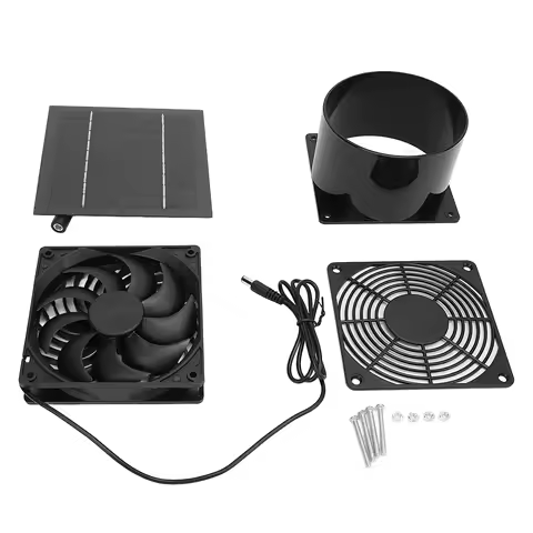 Solar Powered Flange Exhaust Fan 5W Duct Solar Fan 5V Solar Panel Ventilation Fan for Greenhouse Chicken Coop Shed IP65