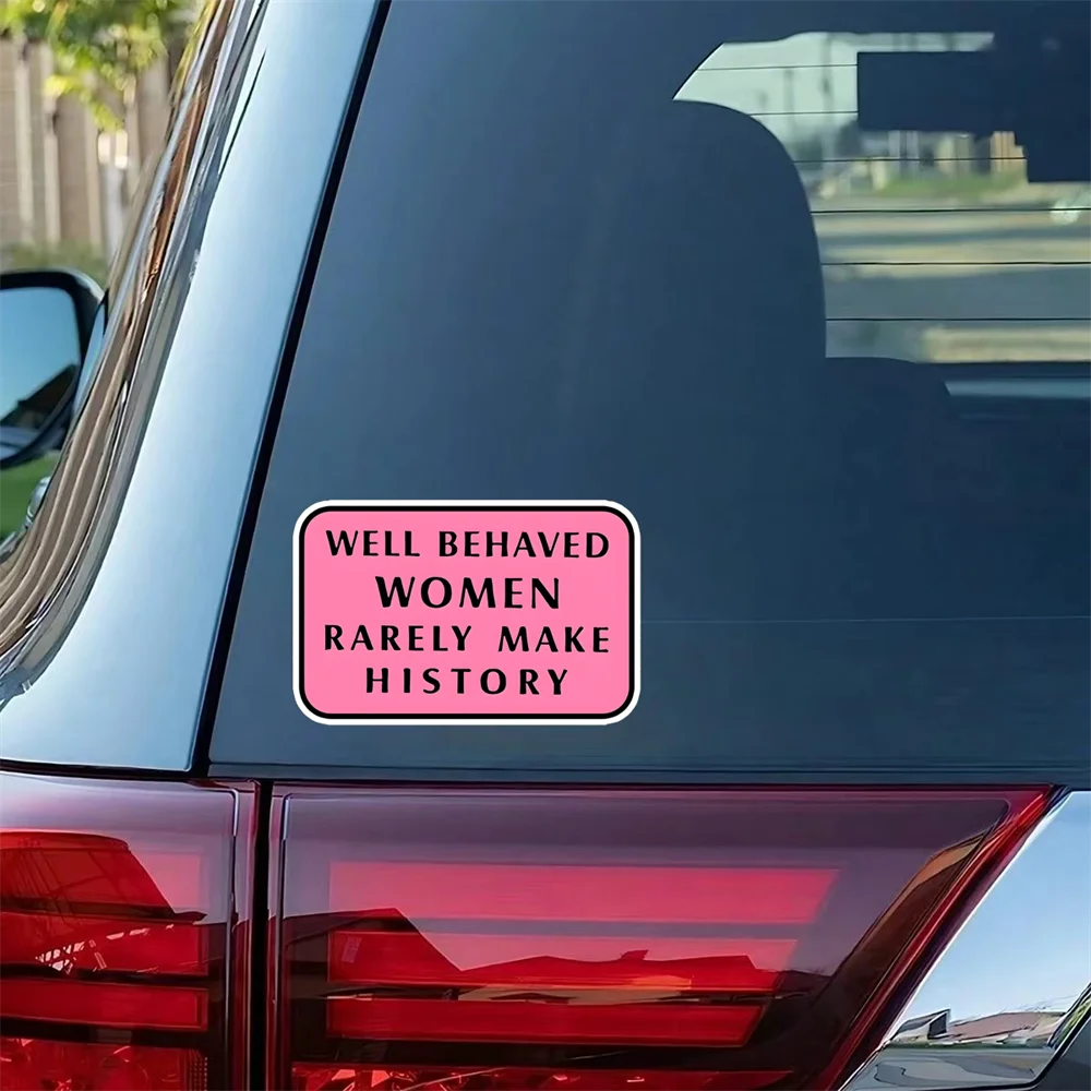 สติกเกอร์ตกแต่งลายคำคมสร้างแรงบันดาลใจ 10 ชิ้น สำหรับผู้หญิงที่มีพฤติกรรมดี ไม่บ่อยครั้งที่ทำประวัติศาสตร์  สำหรับติดบนแล็ปท็อป โทรศัพท์ ขวดน้ำ  งานศิลปะสร้างแรงบันดาลใจ