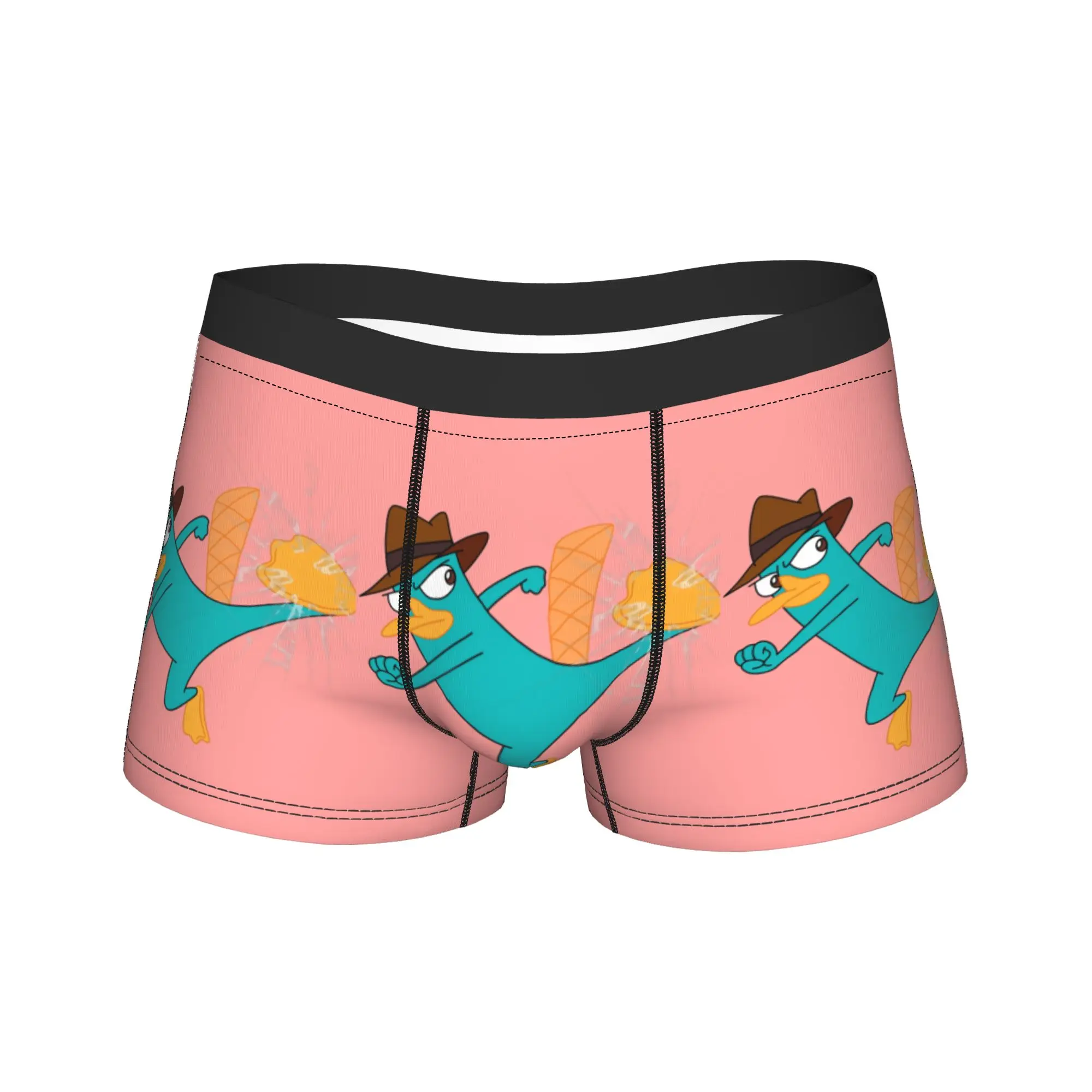

Perry the Platypus Underwear Men Panties Design Elastic Trunk Trenky Shorts Briefs Big Size 2XL