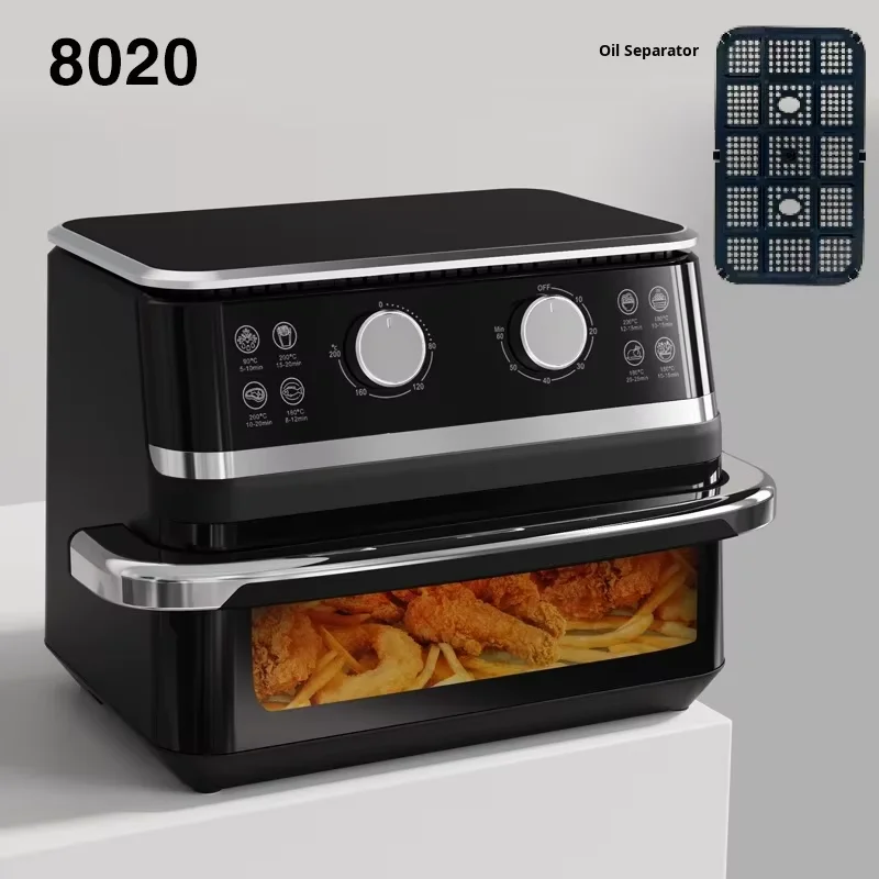 1400W Smart Electric Deep Fryer Commercial Portable Air Fryer Digital Oil Free Basket Oil 8L Capacity for Household
