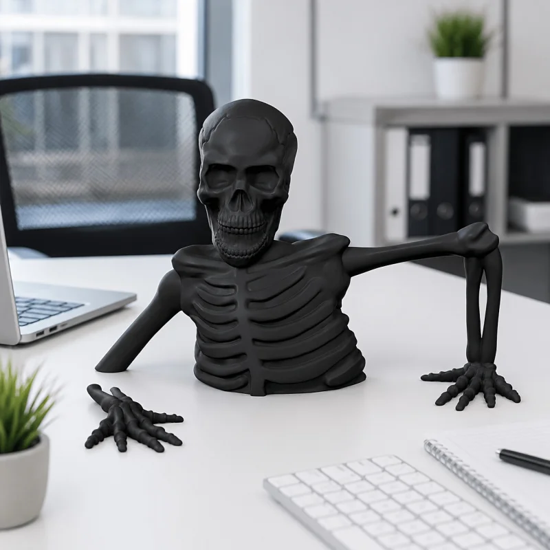 3D Half-body Crawling Out of the Skull Garden Decoration Ornament Suitable for Planting Potted and Landscaping