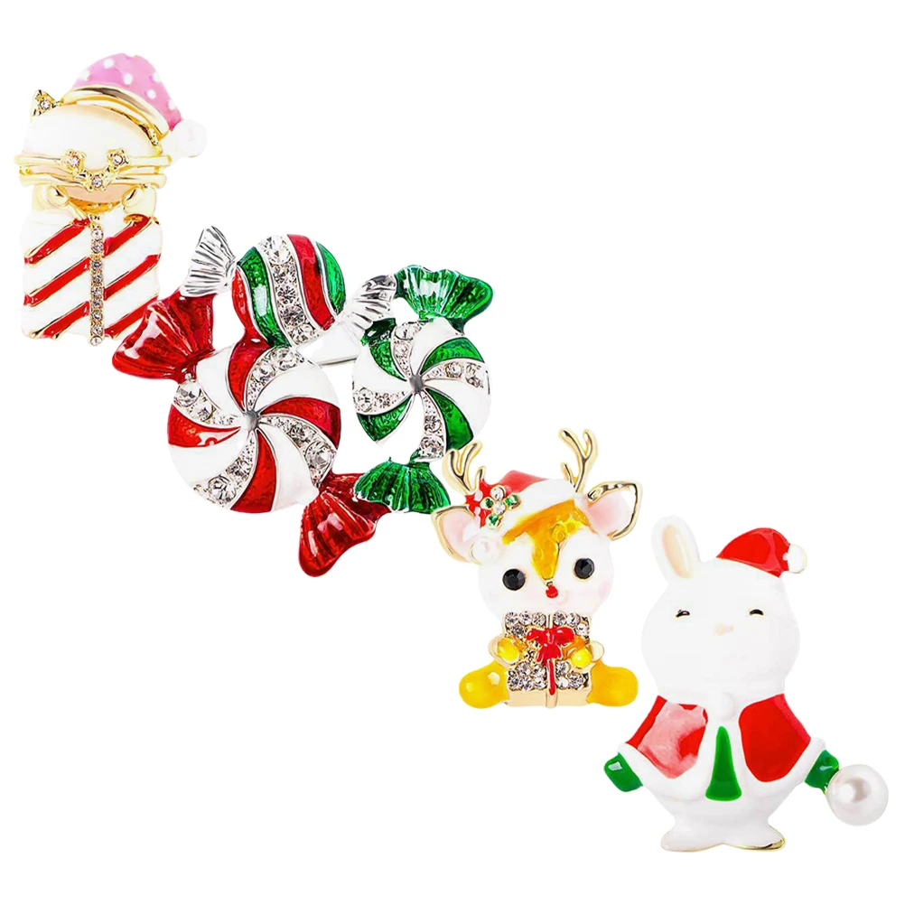 

4 Pcs Cute Decorative Brooch Red Pins Trendy Decorative Suit Clothing Pin For Dresses Bags Suit Brooch Scarves Outfits