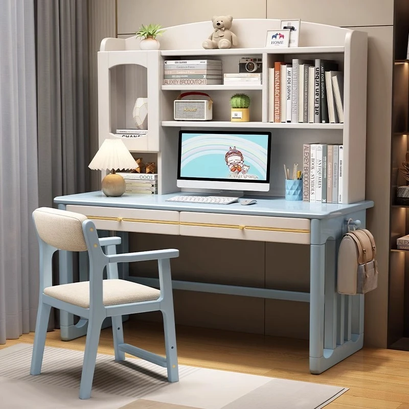 رف كتب من الخشب الصلب، مكتب كتابة منزلي متكامل، غرفة نوم، مكتب كمبيوتر مكتبي بسيط وحديث #5