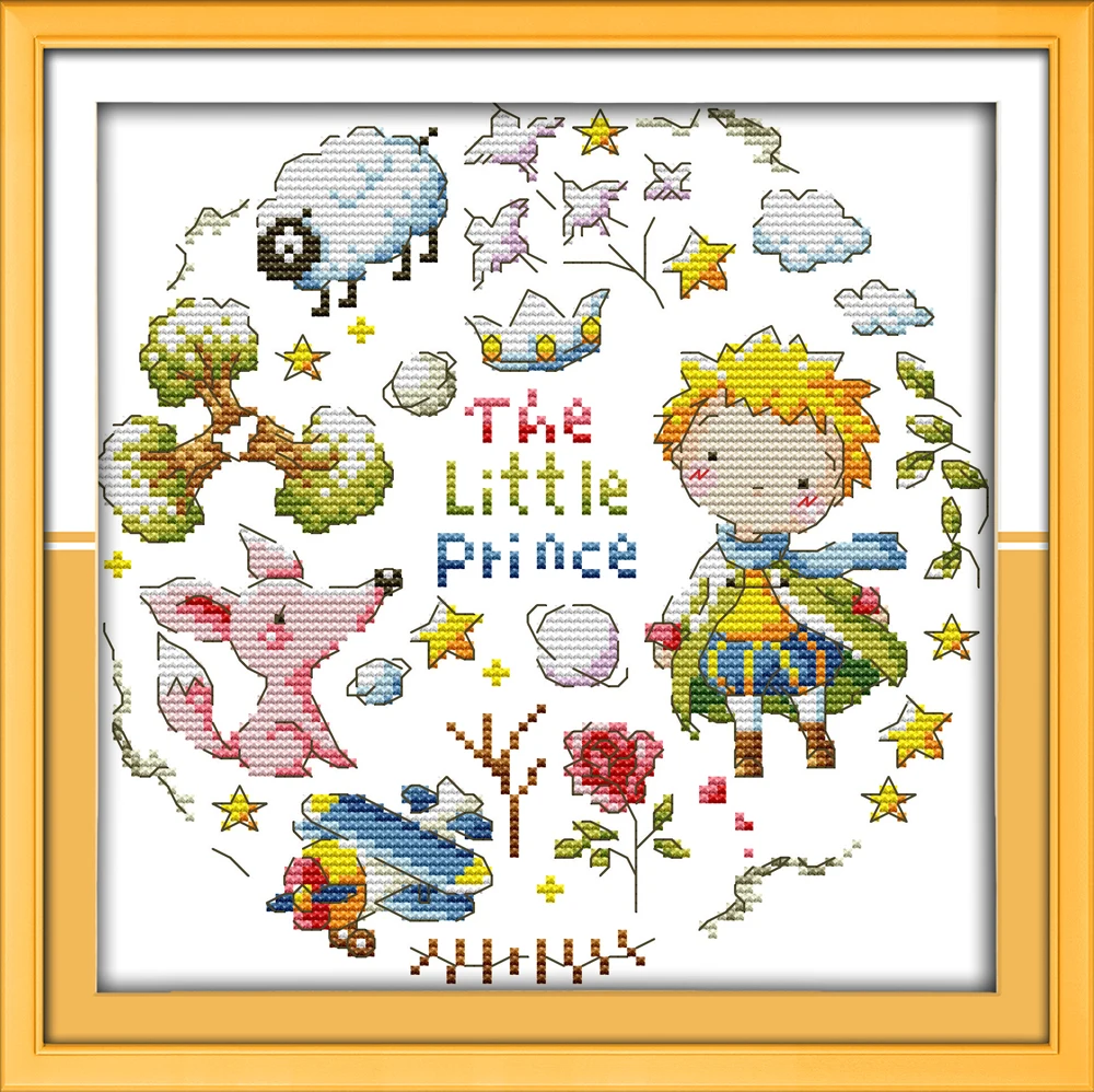 

Joy Sunday Новый штампованный крестик Ki, 11CT/14CT/16CTDIY Easy Pattern Набор для вышивки ткани Aida - Маленький принц