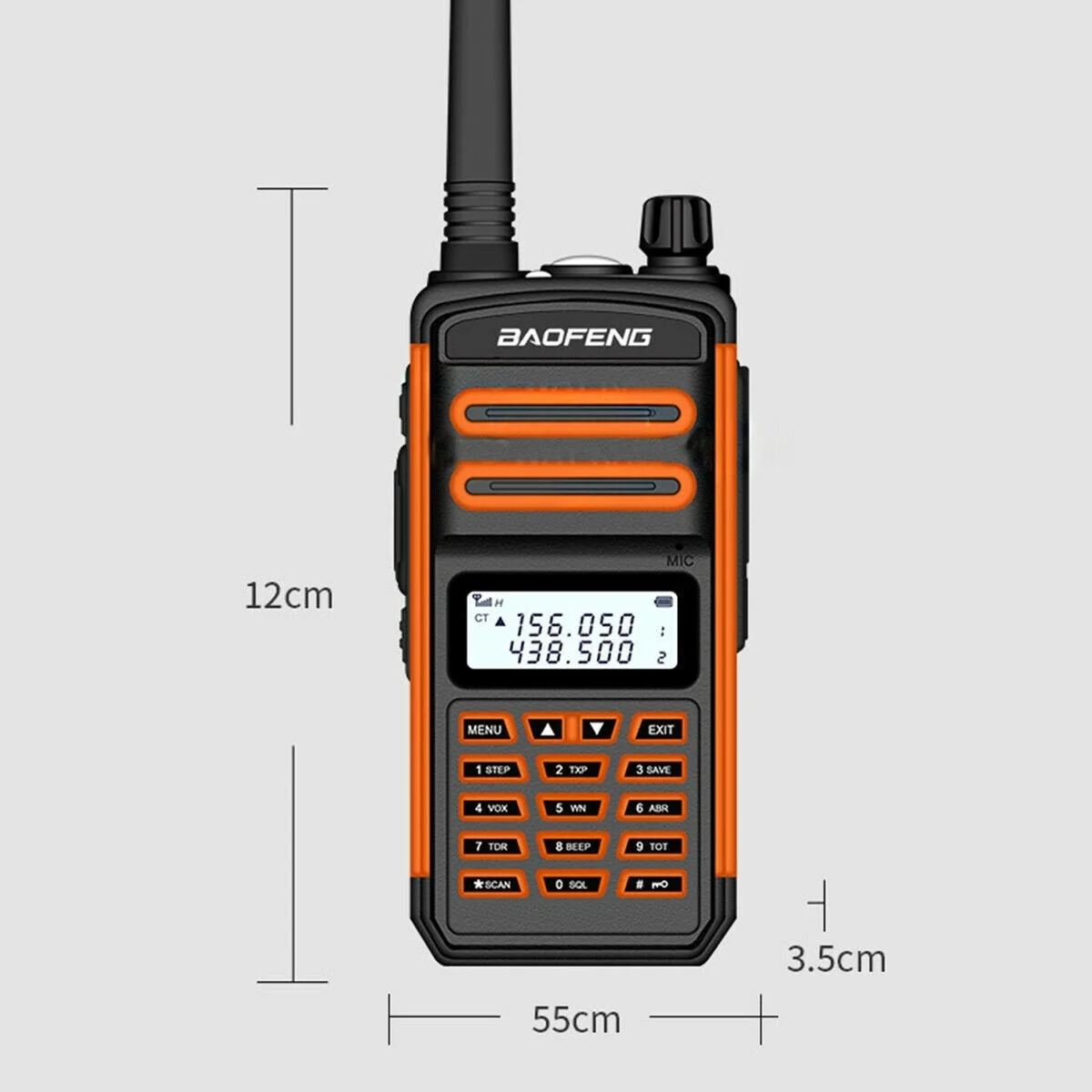 Baofeng-BF-S5Plus-TRIBAND 8 Watch, 2-Way Radio, VHF, UHF136-174Mhz, 400-520Mhz, Dual Band, Police Scanner